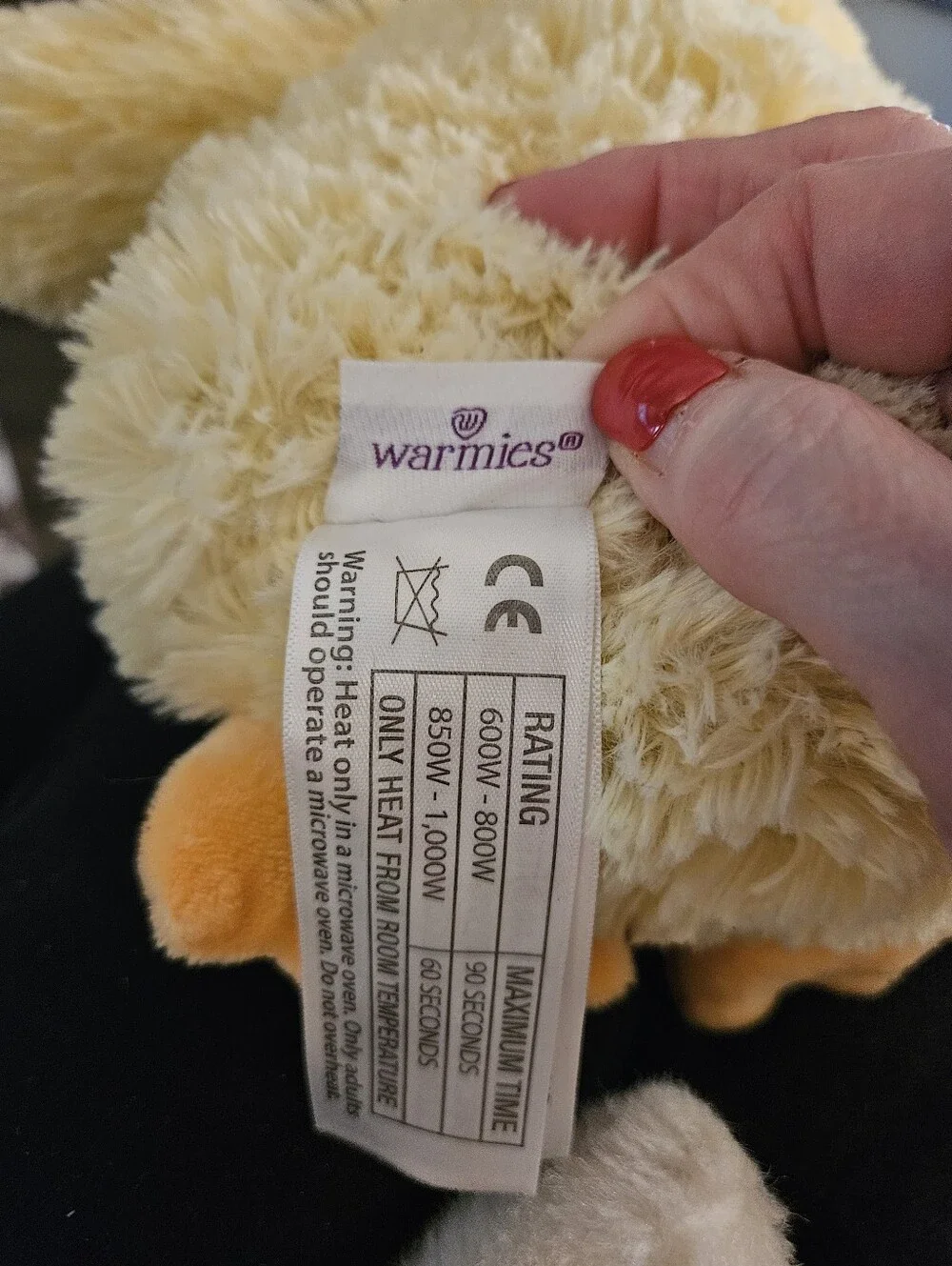 Warmies Full Size Plush Yellow Duck Pet Toy